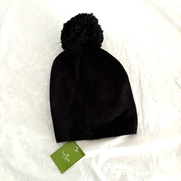 NWT Kate Spade Taxi Pom Pom Beanie black SZ Adult main image 6